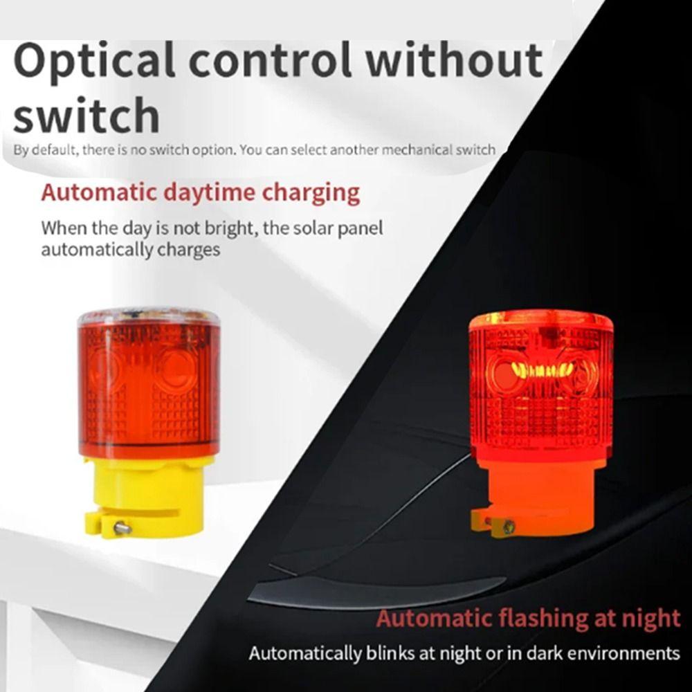 Solar Powered Emergency Warning Light Rain-proof Warning Strobe Light  Road Site
