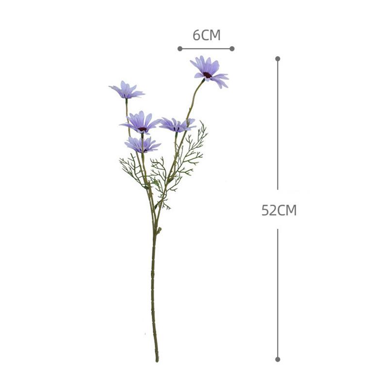 52 см искусственный цветок белой ромашки 5 головок шелковые белые ромашки искусственный цветок букет сделай сам домашний сад вечеринка свадьба украшение