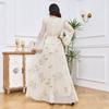 Ближневосточный мусульманский халат, женское новое кружевное модное белое платье с горячей штамповкой и вышивкой