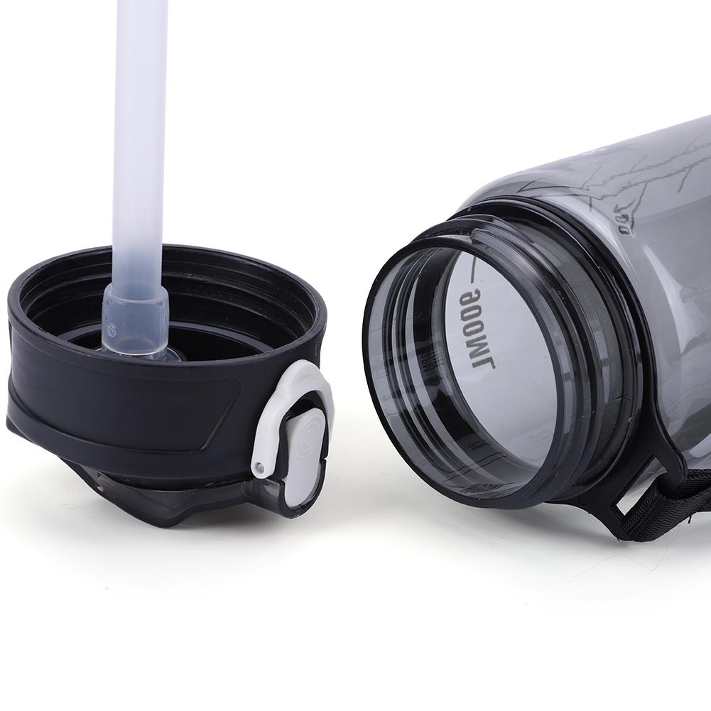 800ml Sports Water Bottle with Straw & Handle Portable Drinking Cup Large Capacity Motivational Drinking Bottle for Boys Girls