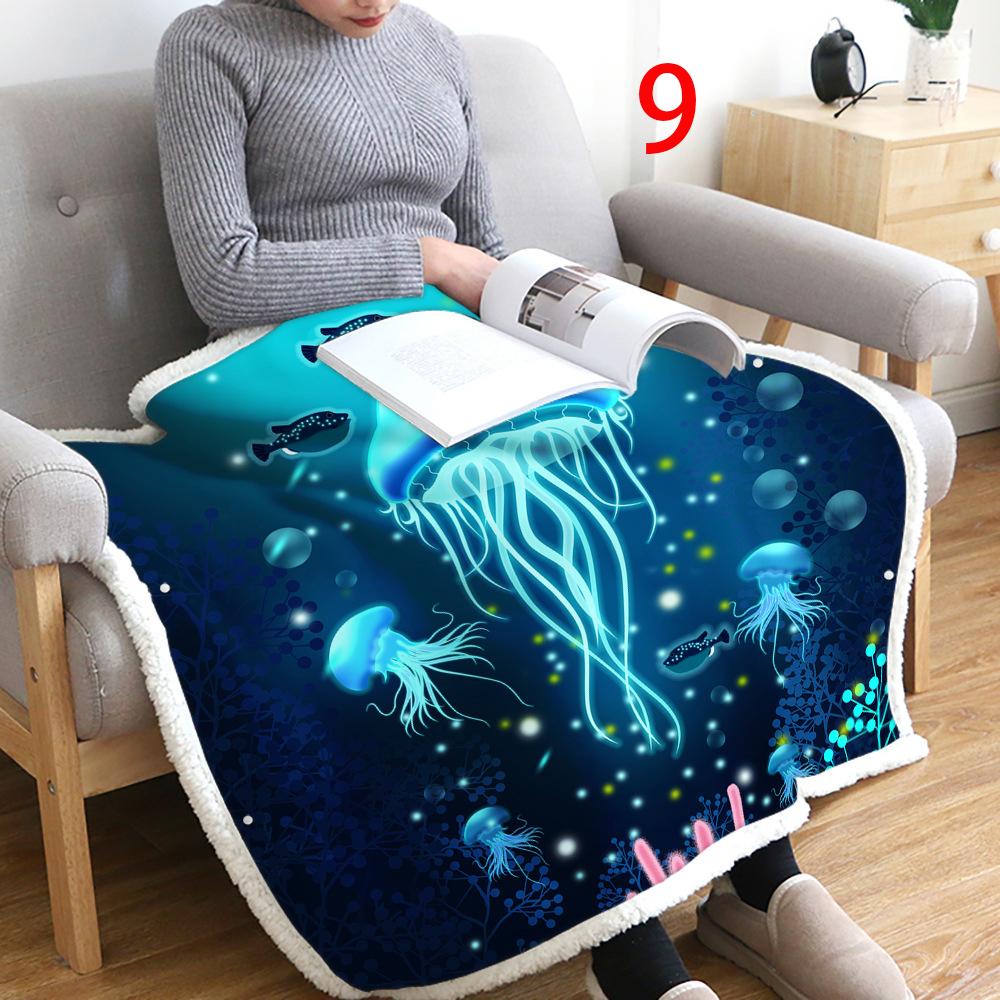 3D фланелевое теплое комфортное легкое волшебное одеяло разных размеров для дома и офиса, путешествия, кровати, дивана, моющееся одеяло