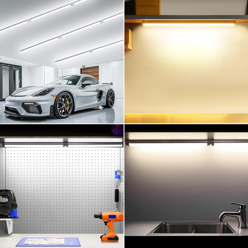 Светодиодный светильник под шкаф 25 Вт 50 см Светодиодная лампа T8 Алюминиевая планка Потолочный светильник для кабинета Магазина Гаража Верстака Склада Кухни