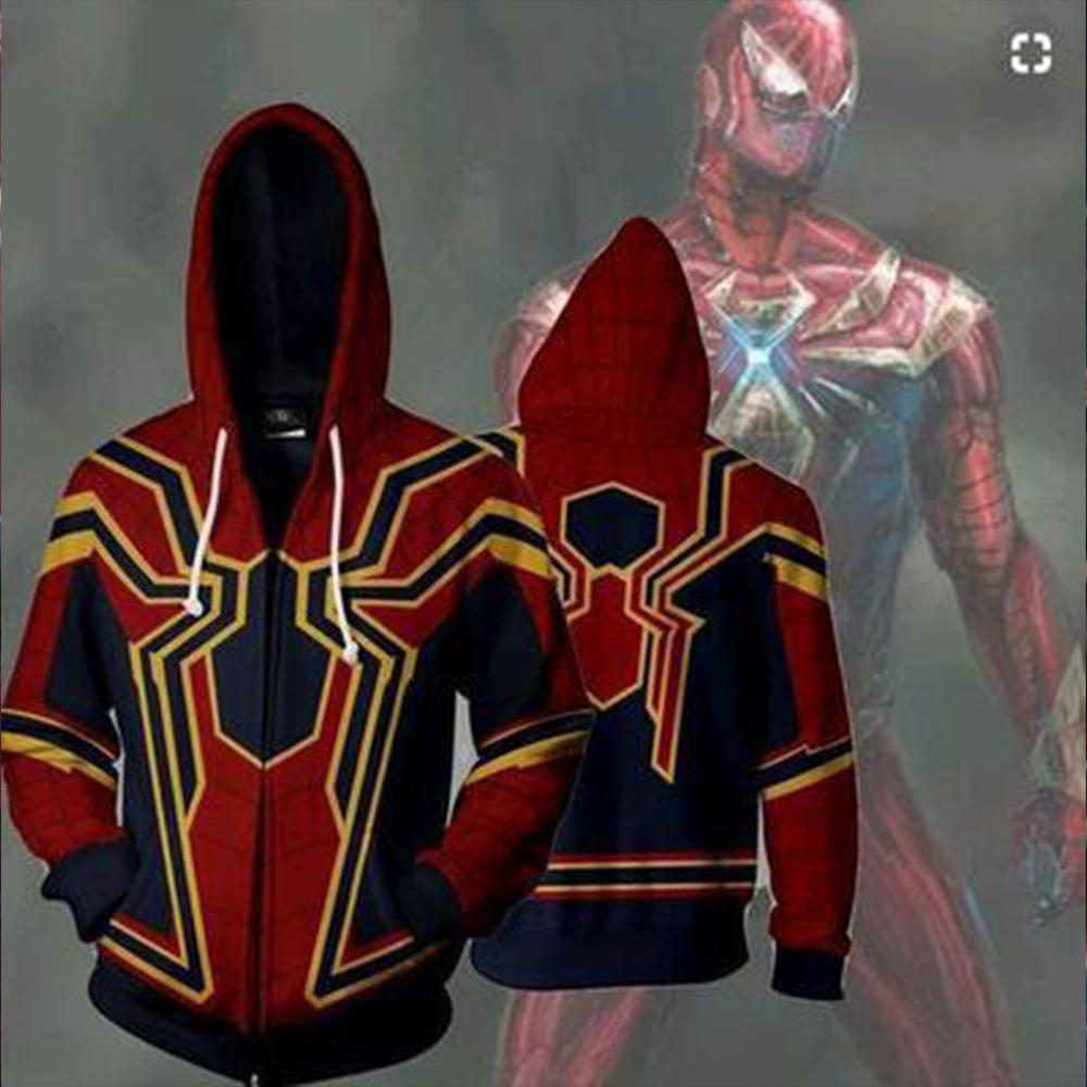 Мужская толстовка с капюшоном Gwen Spider, застежка-молния, куртка для осени и зимы, повседневная