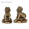 2 шт. Китайские смоляные украшения Кирин, для дома, гостиной, спальни, магазина, рабочего стола, поделки, фэн-шуй, фигурка животного из металла