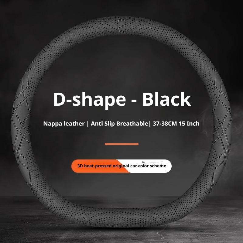 2026 For Skoda Leather Car Steering Wheel Cover Minimalist Fit Kodiaq Superb Octavia Karoq Elroq Enyaq Coupé Accessories