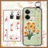 Silicone Back Cover Phone Case For Realme P3 Ultra 5G Protective Oil Painting Soft Case Fashion Design Anti-dust Lanyard