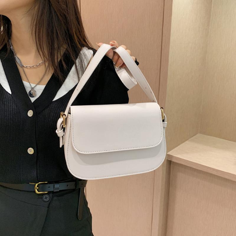 Классическая однотонная сумка на плечо высокого класса для женщин, нишевая сумка через плечо, модная маленькая квадратная сумка