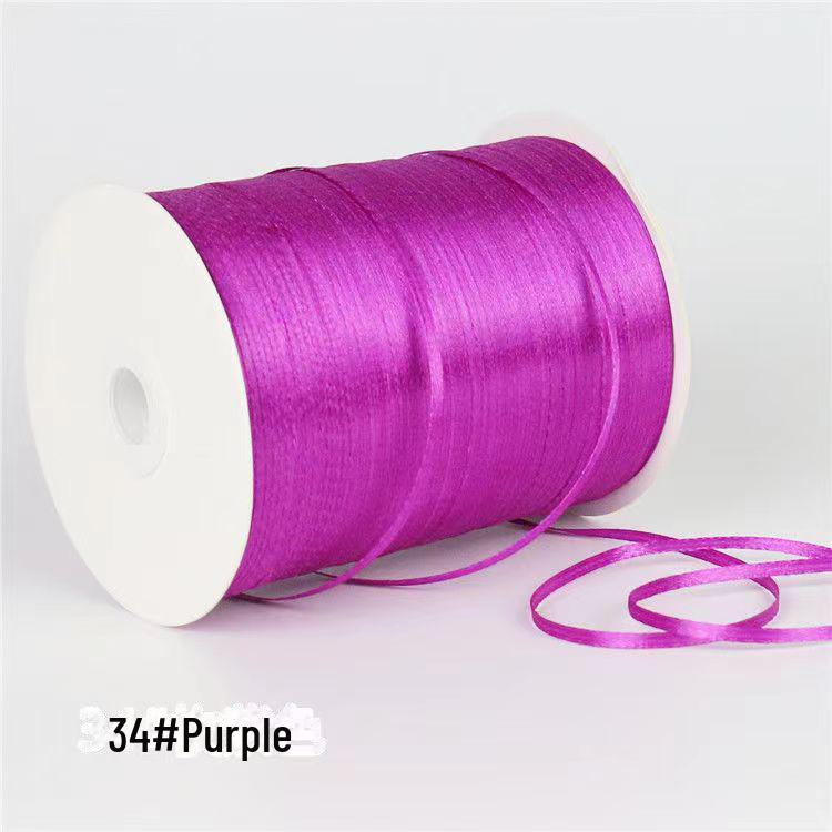 Атласная лента шириной 0,3 см для закладок, аксессуаров для волос и воздушных шаров, а также банта для подарочной упаковки.