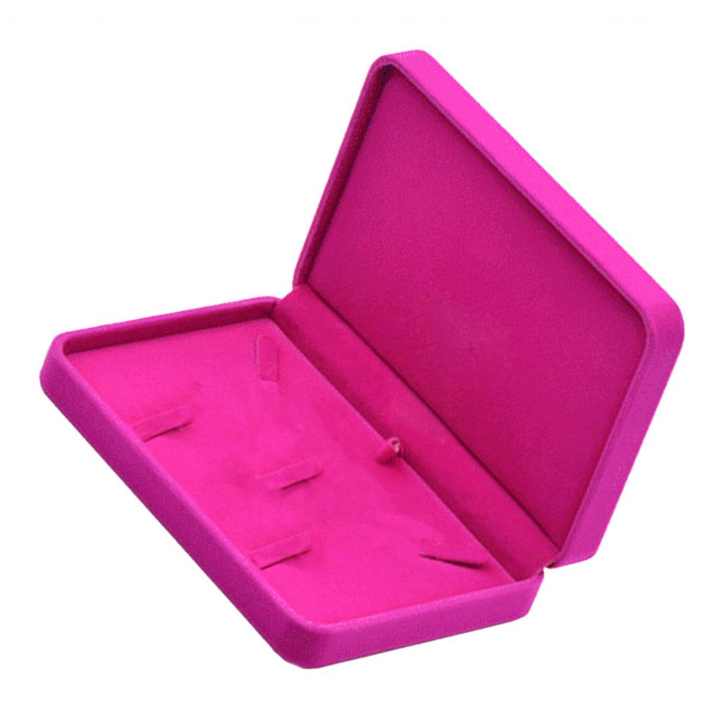 Бархатные наборы ювелирных изделий Коробки Поднос для путешествий Ожерелье Хранение Витрина Красный