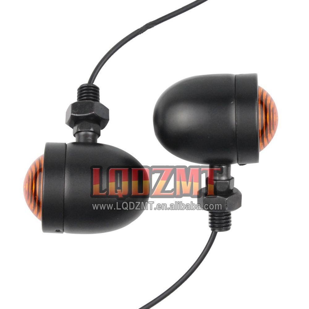 Universal Mini Chrome Matte Black Motorcycle Turn Signal Lights Bicycle Indicator Light for Harley Motorcycle Lighting Systems