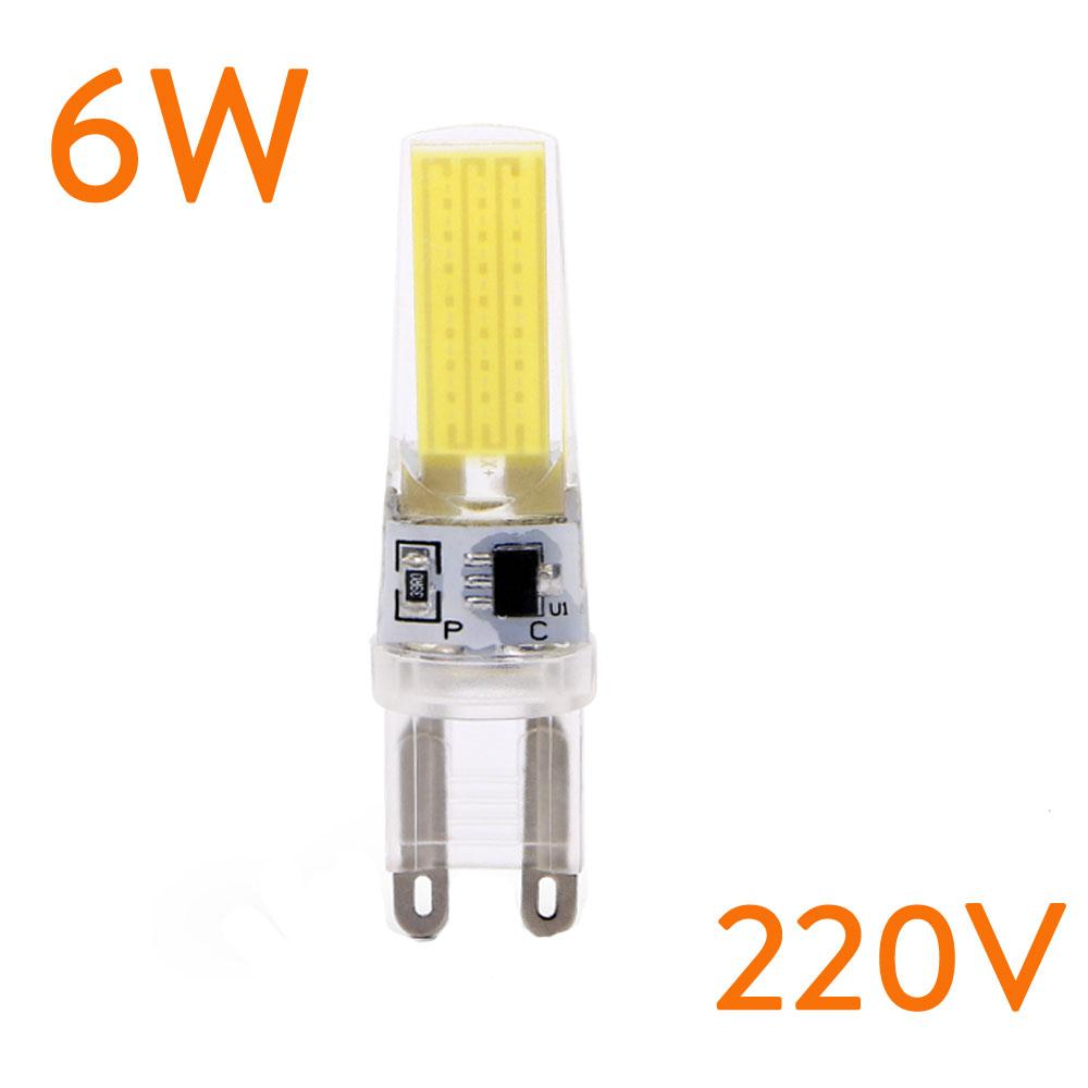 Светодиодная лампа Mini G4 G9 с регулируемой яркостью переменного/постоянного тока, 12 В, 220 В, 3 Вт, 6 Вт, COB, заменяет галогенные лампы