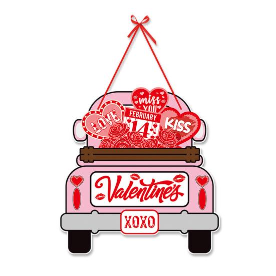 Подвеска на День святого Валентина, мультяшный дверной подвесной орнамент, романтический праздничный дверной знак для украшения дома, вечеринки