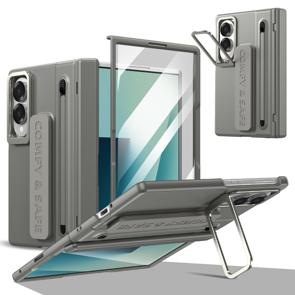 For Samsung Galaxy Fold 8 Wide Z Fold 8 Case S Pen Holder Stylus Screen Protector Camera Stand Wristband Hinge Protection Cover