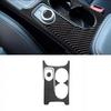 4Pc Carbon Fiber Interior Center Cup Holder Cover Trim For Mercedes Benz CLA GLA