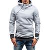 Men's Asymmetrical Zipper Hoodie - Autumn/Winter Collection, Multiple Colors