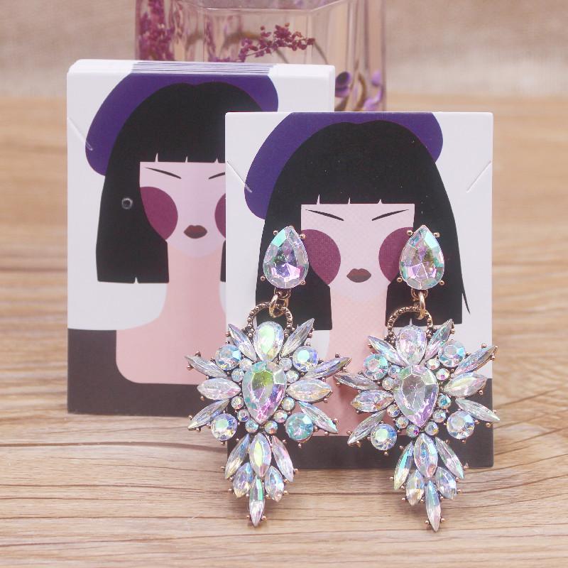 Комплект украшений Zerong из 50 предметов, упаковка карточек, серьги и ожерелья в цветочном стиле, демонстрационные карточки