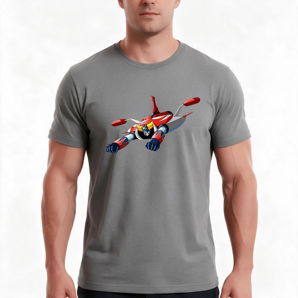 Actarus Ufo Robot Tshirt Summer Casual Cotton Tee Oversized Streetwear Tops Vintage Graphic Print Loose Fit Short Sleeve