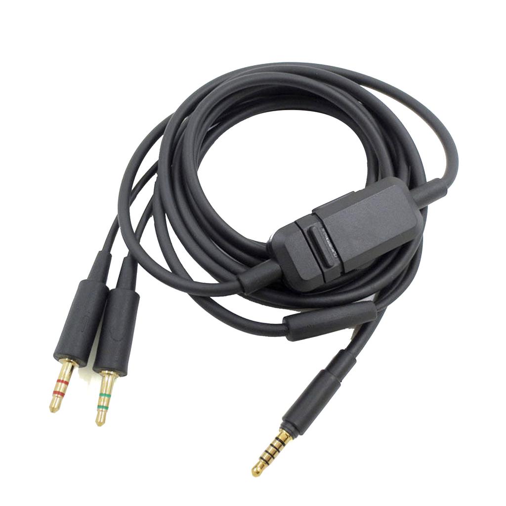 Stereo 3.5mm Audio Cable Gaming Headset Cable for MMX300 Headphone Cable Volume Control Inline Cord Accessories