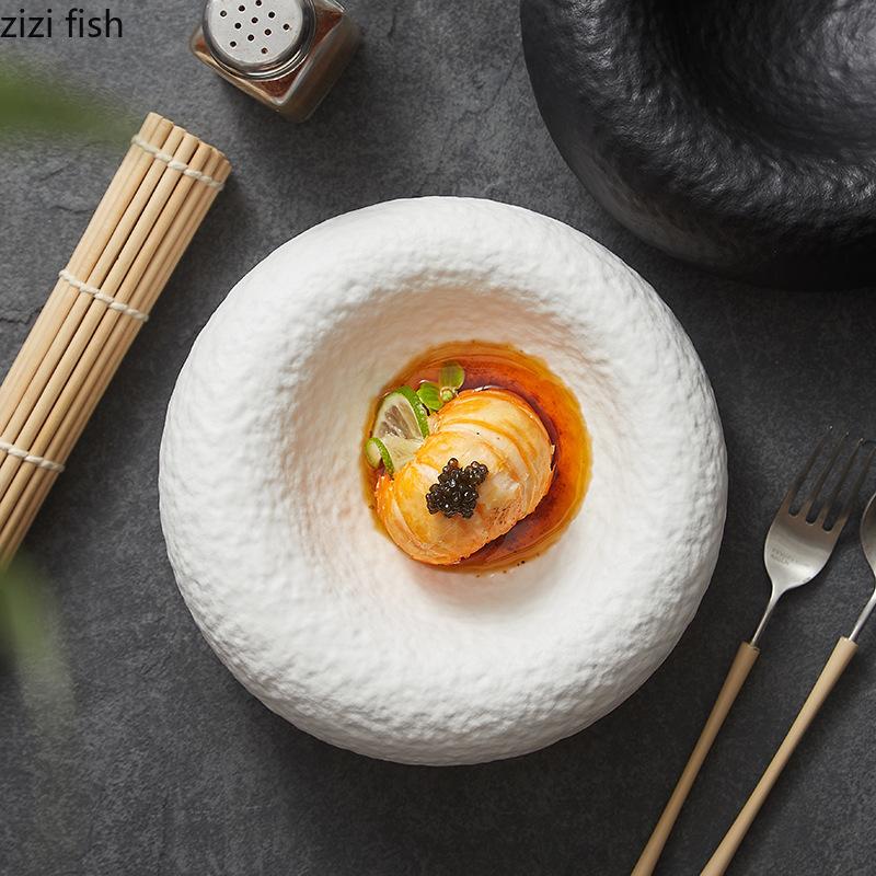 Керамическая двухслойная обеденная тарелка Наклонные десертные тарелки Тарелка для холодных блюд Суповые тарелки Фруктовая чаша Салатница Поднос для закусок