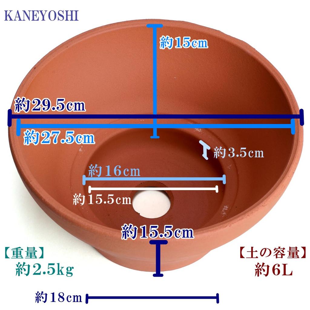 Горшок Микава яки KANEYOSHI в отечественном керамическом цветочном горшке Varius Red ware 7 тарелок в комплекте [Сделано в Японии/Надежное качество] №