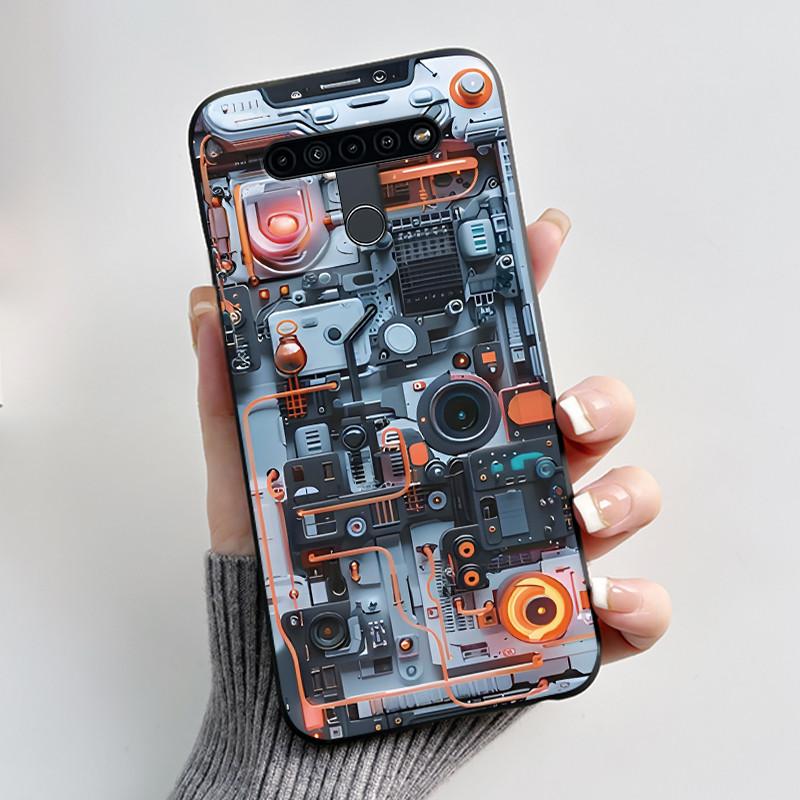 Чехол для LG K41S K51S LM-K410 LM-K510 Ультратонкий Тонкий Чехол Роскошный Милый Крутой Для Мальчиков Девочек Черный Матовый Мягкий Силиконовый Задняя Крышка
