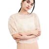 Cord Embroidered Sheer Natural Size F [BIS] Women's Pullover, Color,