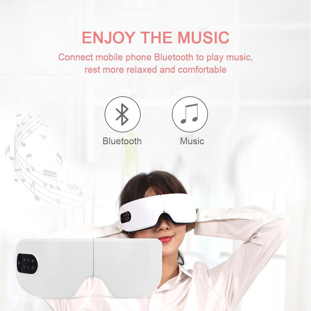 Portable Wireless Bluetooth Music Eye Massager 180 Folding Design Smart Eye Massager Steam Compress Eye Protector Resist Fatigue
