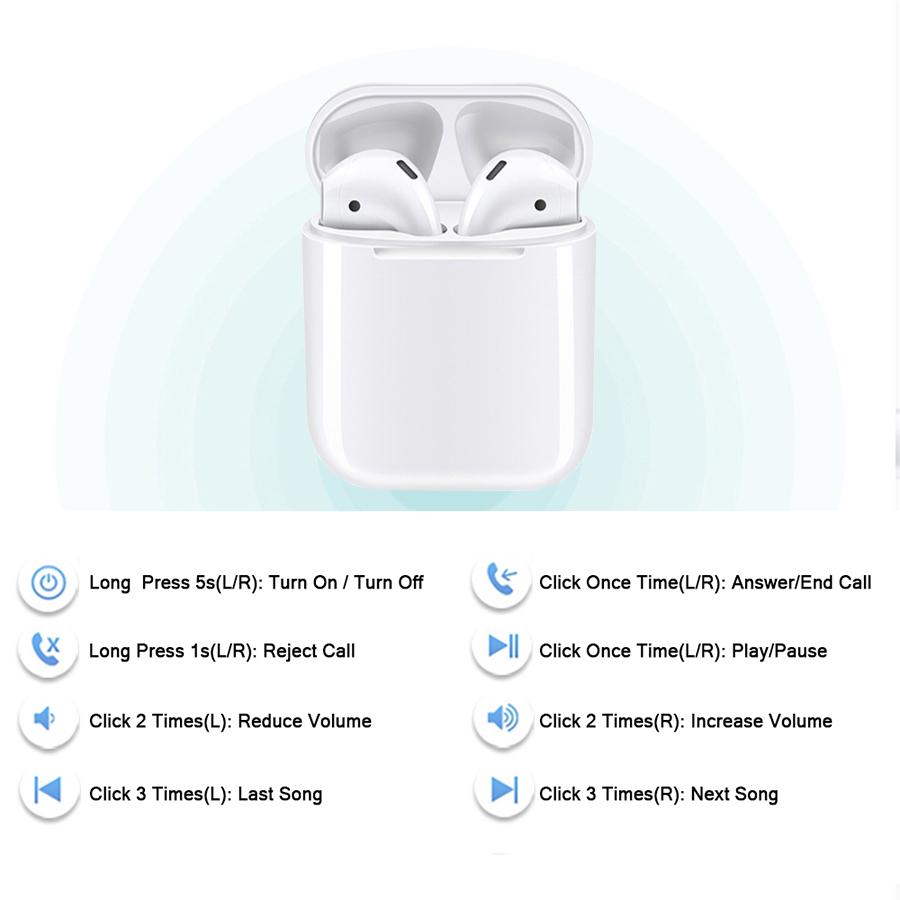 Оригинальные TWS Mini Pop-UP Беспроводные басовые стерео Bluetooth наушники Спортивные наушники с зарядным устройством для Huawei Xiaomi Android