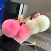 Hairball Hair Band~ Real Rex Rabbit Hairball Ball Head Rope Cute, Simple and Versatile Hair Rope High Elastic Tie Head Rubber Band Female