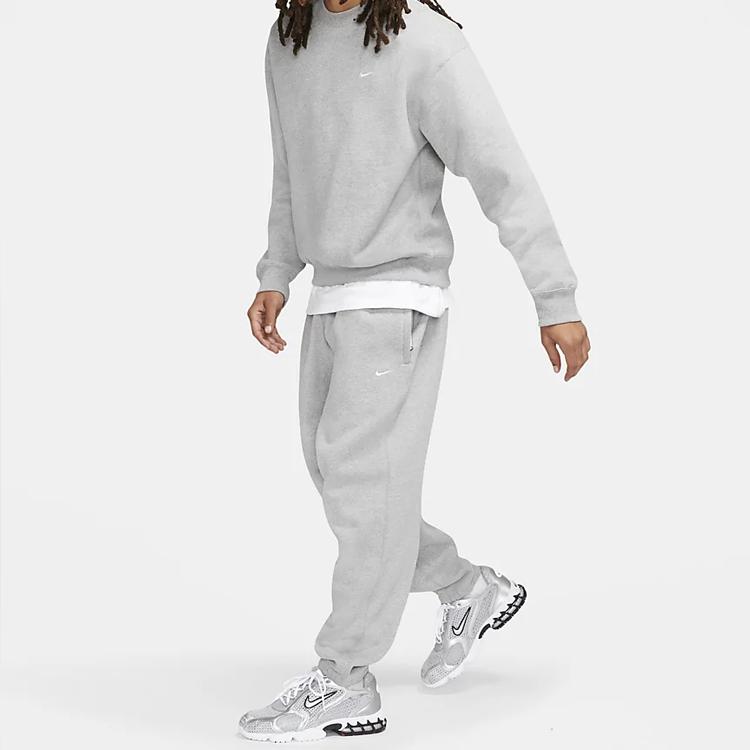Nike Мужские флисовые джоггеры Solo Swoosh, серо-меланжевые DA0330-063