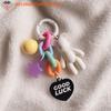 Creative Cute Bear Keychain Colorful Bear Bag Decoration Accessories For Women Girls Fashion Earphone Protective Case Pendant