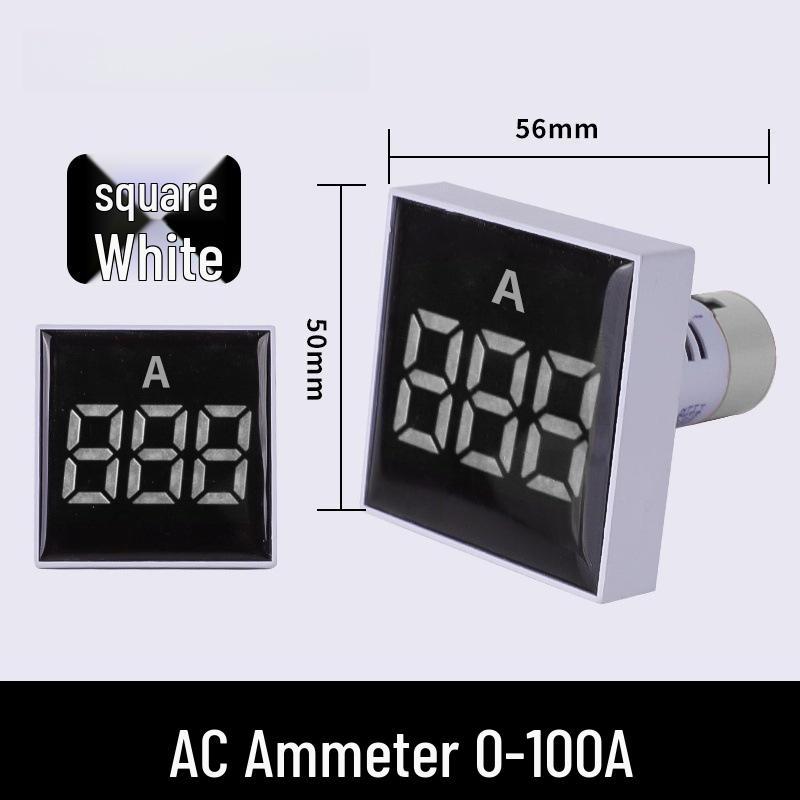 22mm Dual Display LED Voltage Current Frequency Meter - Round/Square