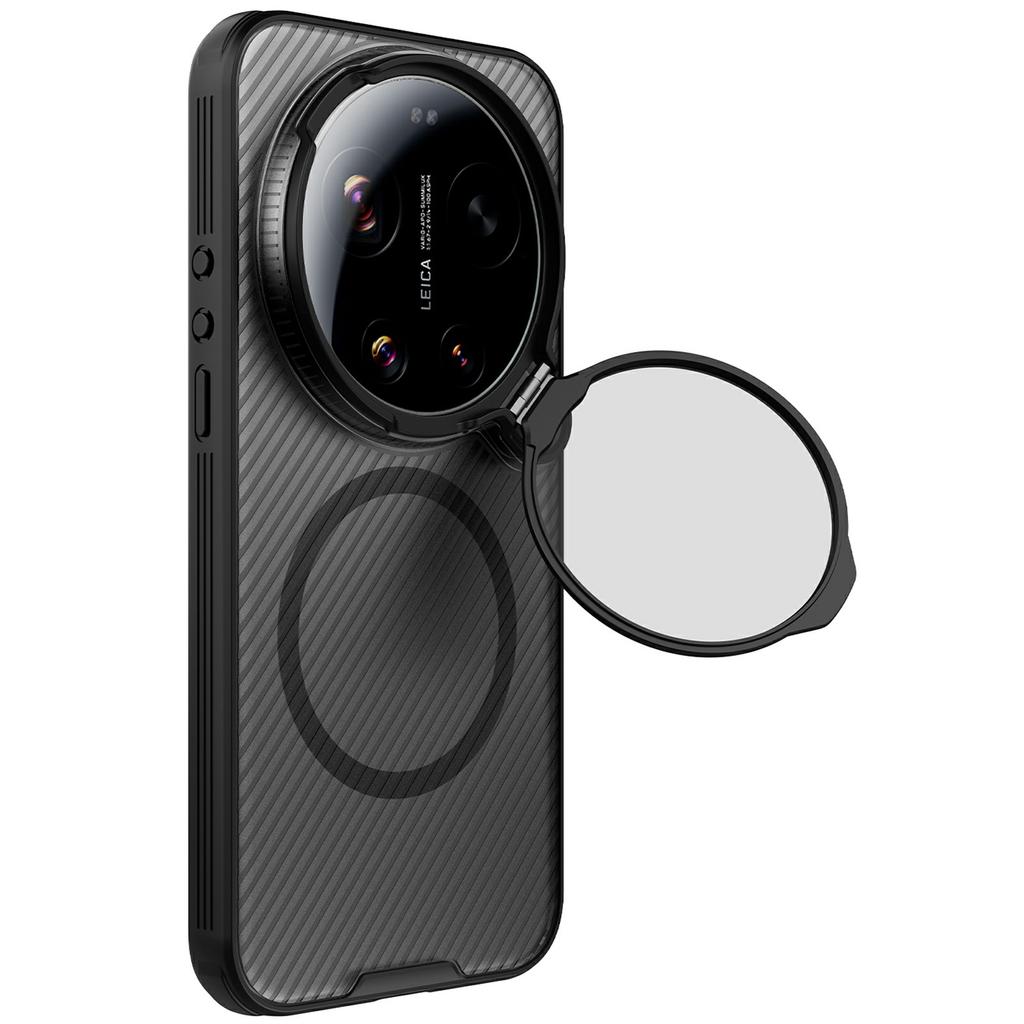 Чехол NILLKIN Camshield Prop Magnetic Series для Xiaomi 17 Ultra 5G, прозрачная крышка для объектива, ПК + ТПУ, задняя крышка телефона