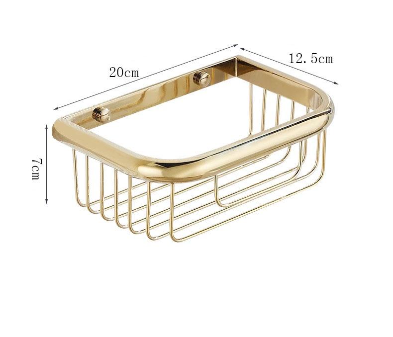 Gold Chrome Plated American Style Towel Rack Set - Retro Bathroom Accessories