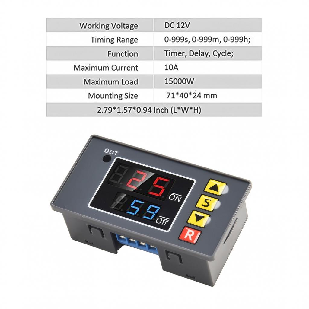 Control Switch Cycle DC 12V Delay Digital Light ON-Off
