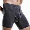 Mens Long Boxer Briefs Separate Scrotum Pouch Large Size Sport Shorts Breathable Men's Panties
