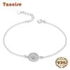 Tancise Trendy Chain Bracelet 925 Sterling Silver Jewellery Geometric Zircon Bracelets for Women Wedding Birthday Party Gifts