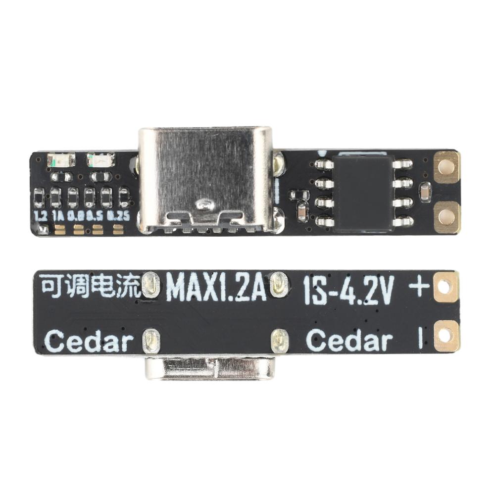 DC 3.7V Mini Li-ion Battery Charging Board Ultra-Narrow Ultra-Small Charging Module 1A/1.2A 4.2V Charger Module Type-C Interface