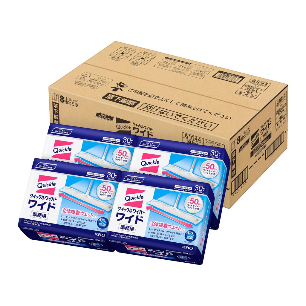 Quickle Wiper 3D Adsorption Wet Sheet 30 Sheets Sheets X X 4 Professional [Case Sold] (10 3) (Kao Series)