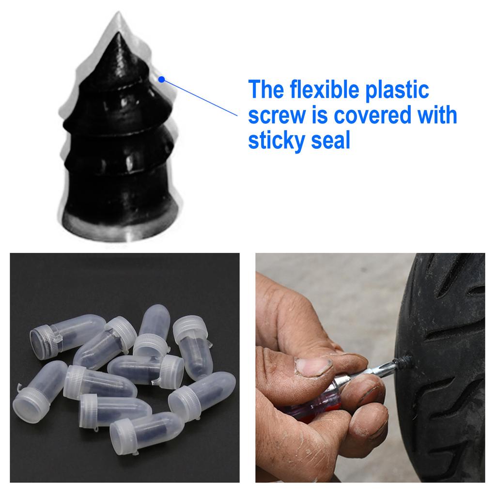 10 шт. вакуумный гвоздь для ремонта шин для мотоцикла, резиновые гвозди для ремонта бескамерных шин, самостоятельный ремонт шин, гвоздь для пленки для шин, инструмент для быстрого ремонта