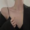 New Double-layer Stacked Necklace Ins Cold Wind Collarbone Chain Simple Necklace Female