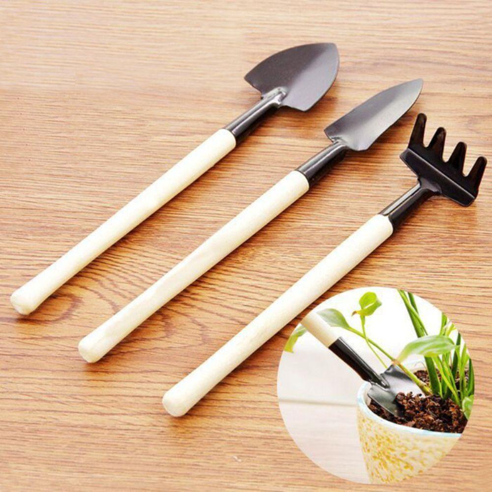 Wooden Handle Digging Weeding Multifunctional Bonsai Tools Shovel Garden Shovel Small Rake Spade