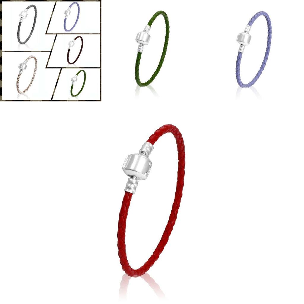 Модный Унисекс Плетеный Кожаный Браслет с Надежной Магнитной Застежкой из Титановой Стали