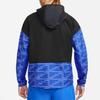 Nike Куртка для бега унисекс Therma-Fit Miler Repel Run Division с капюшоном и молнией, с логотипом, черная/синяя DD6103-011