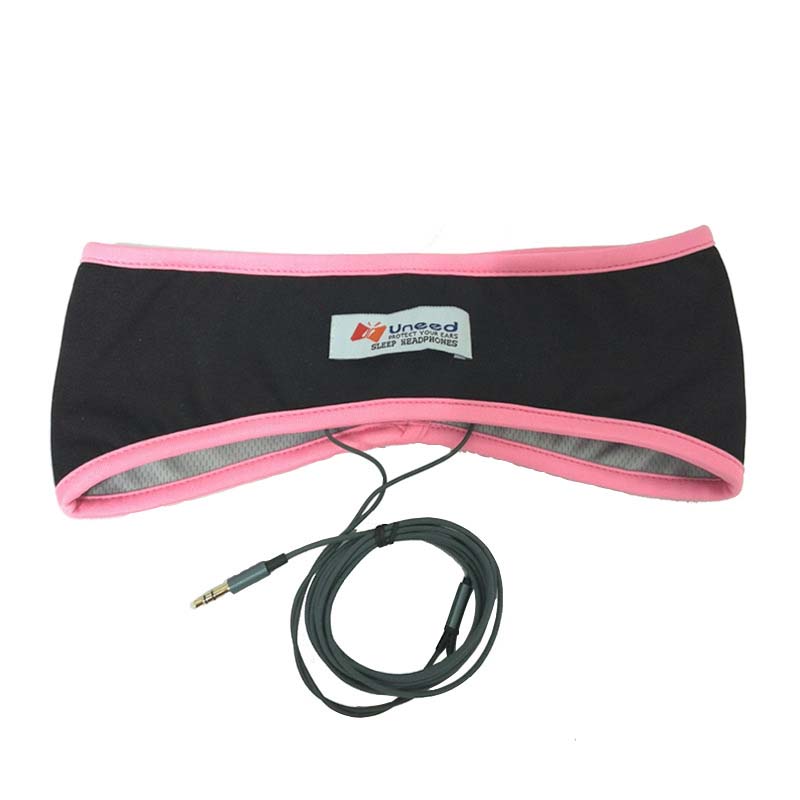 Спортивные наушники Маска для сна Шумоподавляющая повязка на голову Проводная гарнитура 3,5 мм Музыкальный плеер для смартфона ПК