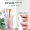 Fawnmum Double-Sided Tongue Cleaner Brush For Adults Fresh Breath Scraper Silicone Oral Care Tool