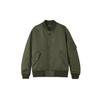FW22 Однотонная куртка на молнии с длинным рукавом Мужские куртки Зеленый 449629-57