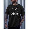 Европейский размер Мужские летние футболки с коротким рукавом Aries, Модные и трендовые мужские лонгсливы с принтом, Весенние и летние топы с круглым вырезом