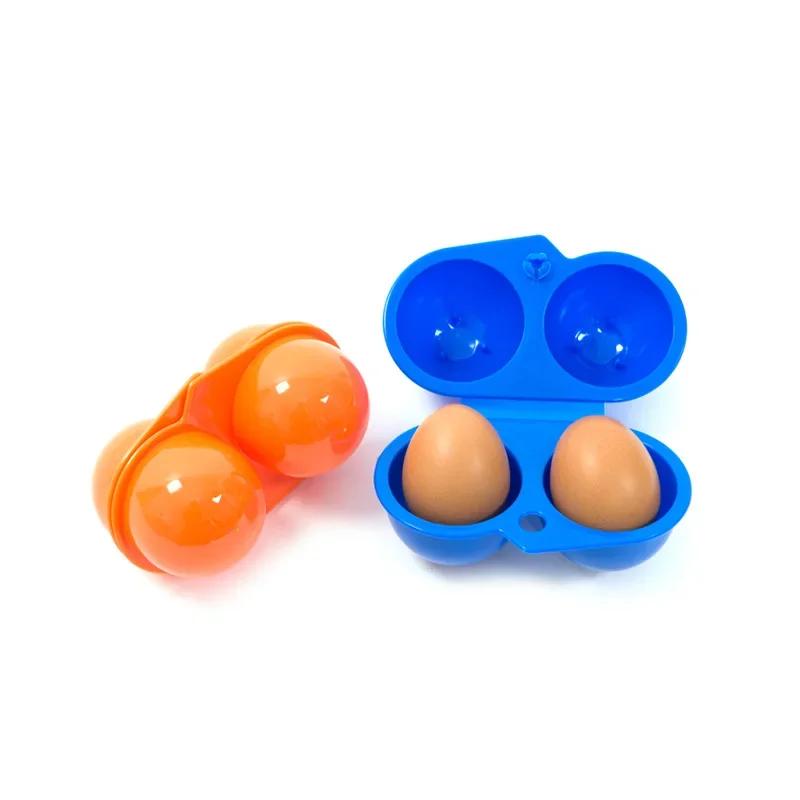 Outdoor Camping Tableware Portable Camping Picnic BBQ Egg Box Container Egg Storage Boxes Travel Kitchen Utensils Camping Gear
