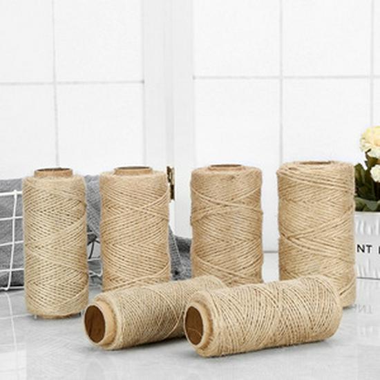 Natural Jute Rope 1mm-3.8mm Handwoven Decorative Hemp, 100m Roll